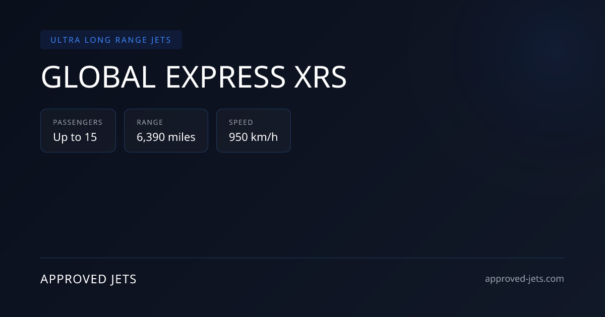 Charter a GLOBAL EXPRESS XRS | Ultra Long Range Jets | Approved Jets